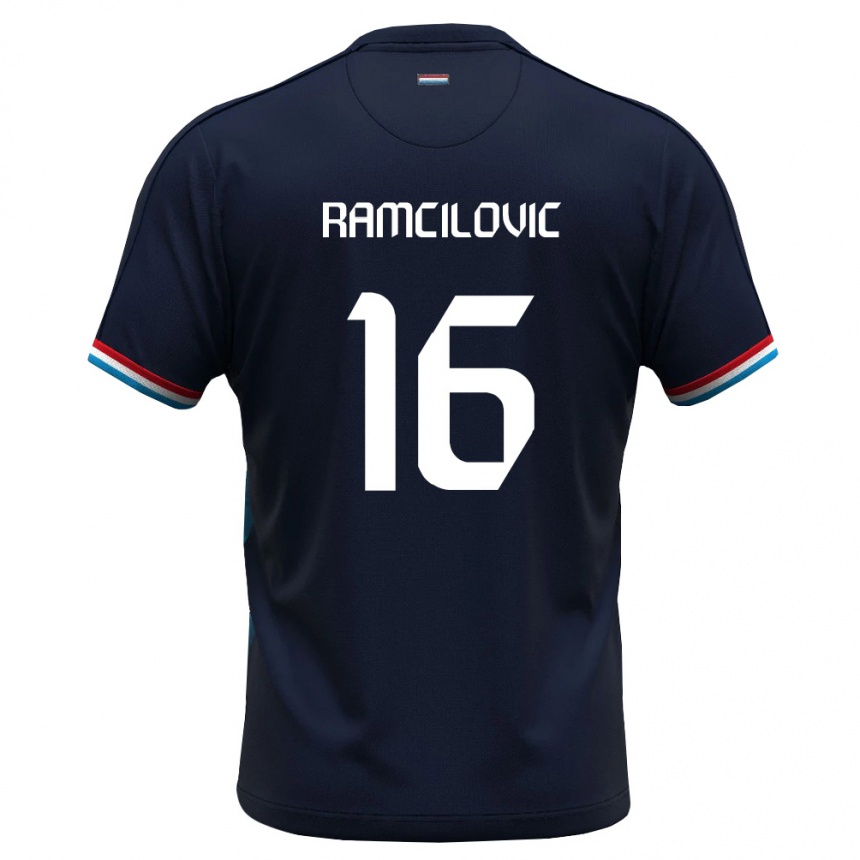 גברים כדורגל לוקסמבורג Dilan Ramcilovic #16 כחול מלכותי אדום הרחק ג'רזי 26-28