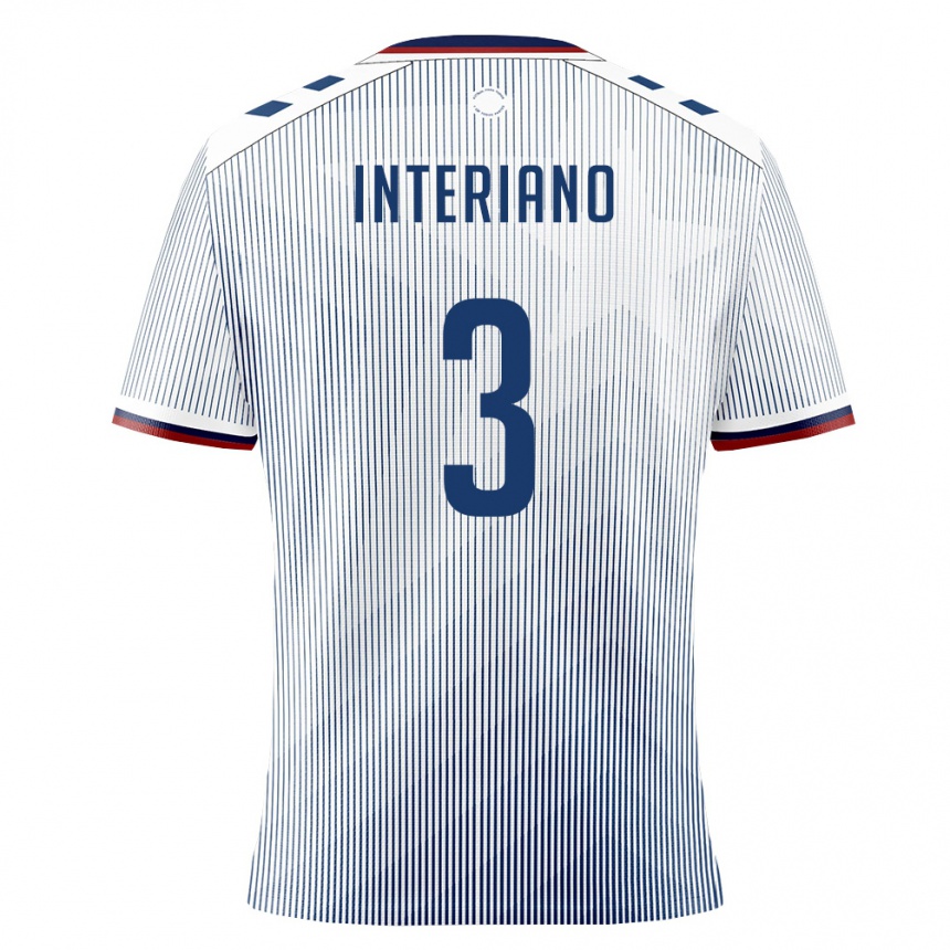 גברים כדורגל פוארטו ריקו Jordan Interiano #3 כחול מלכותי לבן הרחק ג'רזי 26-28