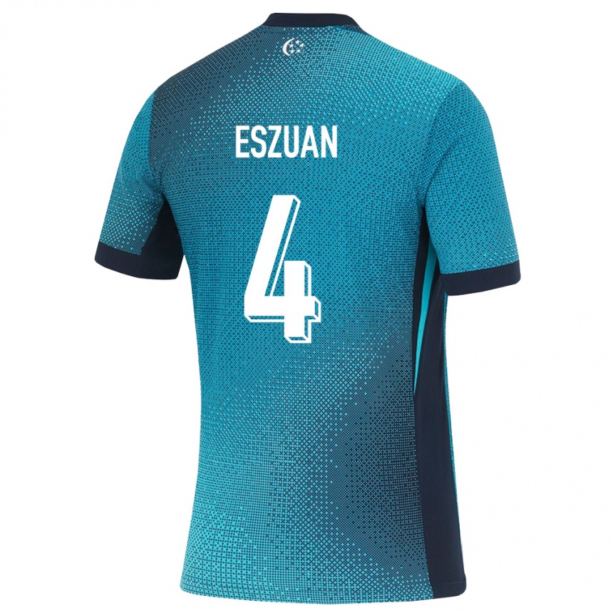 גברים כדורגל סינגפור Aiman Eszuan #4 טורקיז כהה שחור הרחק ג'רזי 26-28