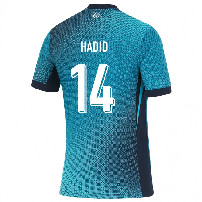 גברים כדורגל סינגפור Raoul Hadid #14 טורקיז כהה שחור הרחק ג'רזי 26-28
