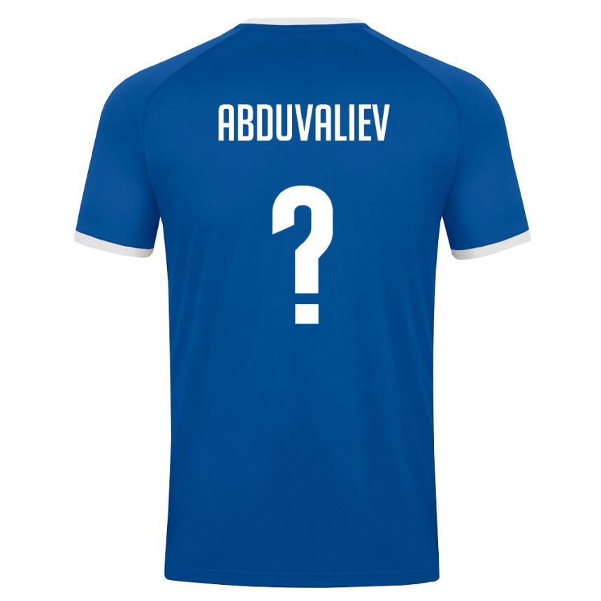 נשים כדורגל אוזבקיסטן Kamoliddin Abduvaliev #0 כחול מלכותי לבן ג'רזי ביתית 26-28
