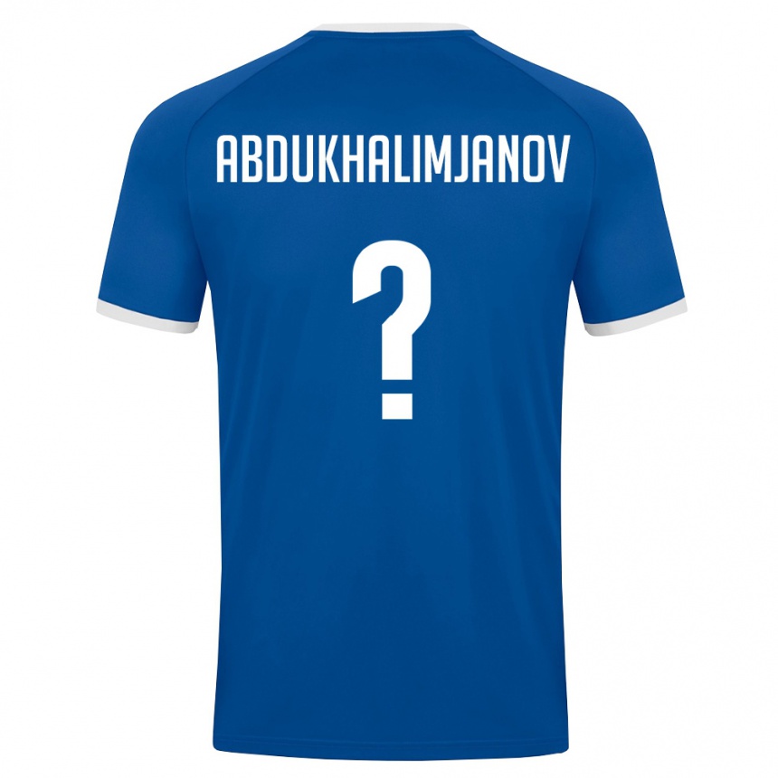 נשים כדורגל אוזבקיסטן Timur Abdukhalimjanov #0 כחול מלכותי לבן ג'רזי ביתית 26-28