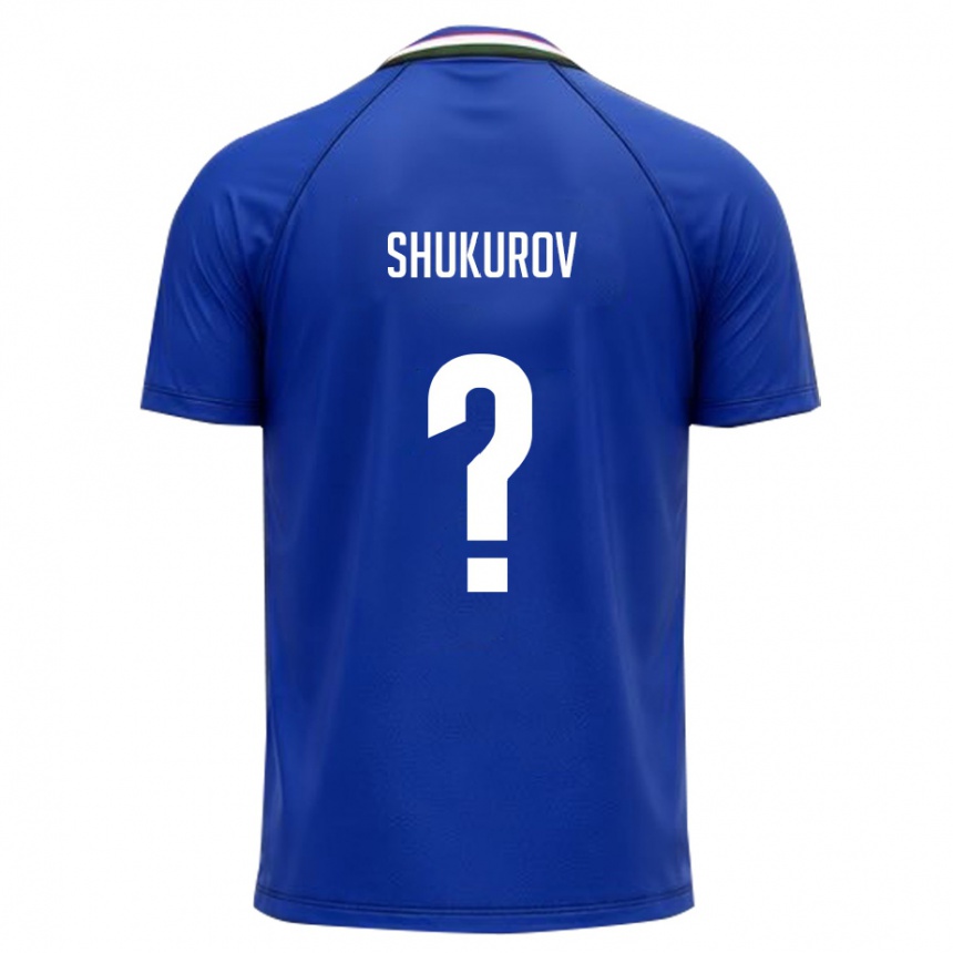 נשים כדורגל אוזבקיסטן Abdulaziz Shukurov #0 כחול מלכותי לבן ג'רזי ביתית 26-28