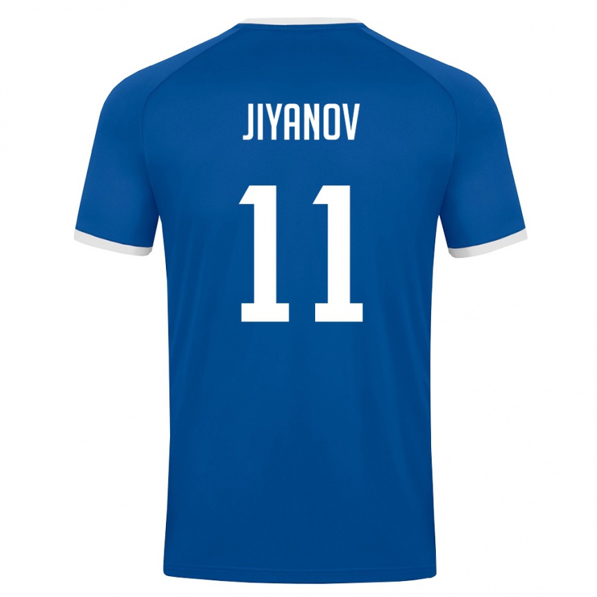 נשים כדורגל אוזבקיסטן רוסלנבק ג'יאנוב #11 כחול מלכותי לבן ג'רזי ביתית 26-28