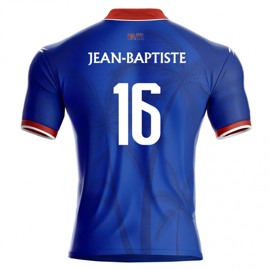 נשים כדורגל האיטי Sonson Jean-Baptiste #16 כחול אדום לבן ג'רזי ביתית 26-28