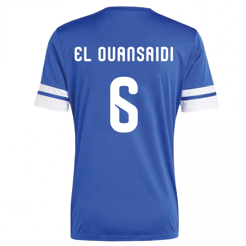 נשים כדורגל קוראסאו Keyane El Ouansaidi #6 כהה לבן ג'רזי ביתית 26-28