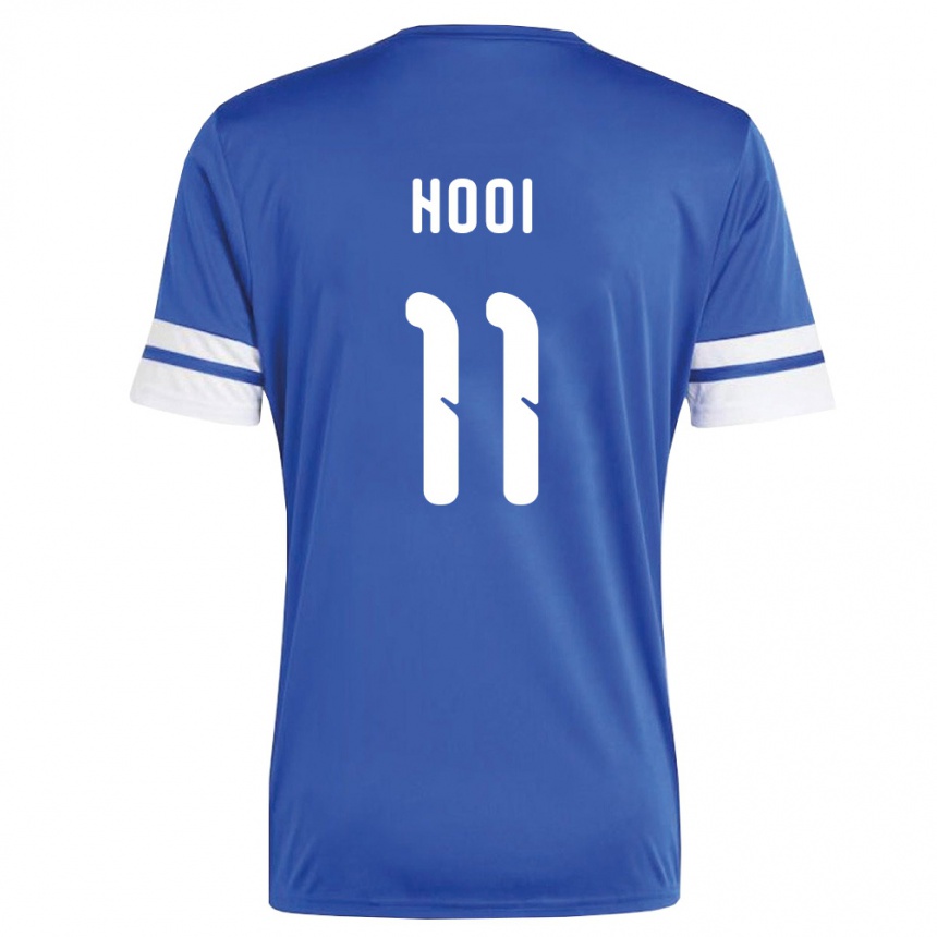נשים כדורגל קוראסאו Dayrichson Hooi #11 כהה לבן ג'רזי ביתית 26-28