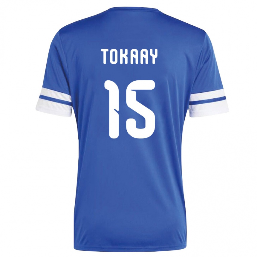 נשים כדורגל קוראסאו Neurlendy Tokaay #15 כהה לבן ג'רזי ביתית 26-28