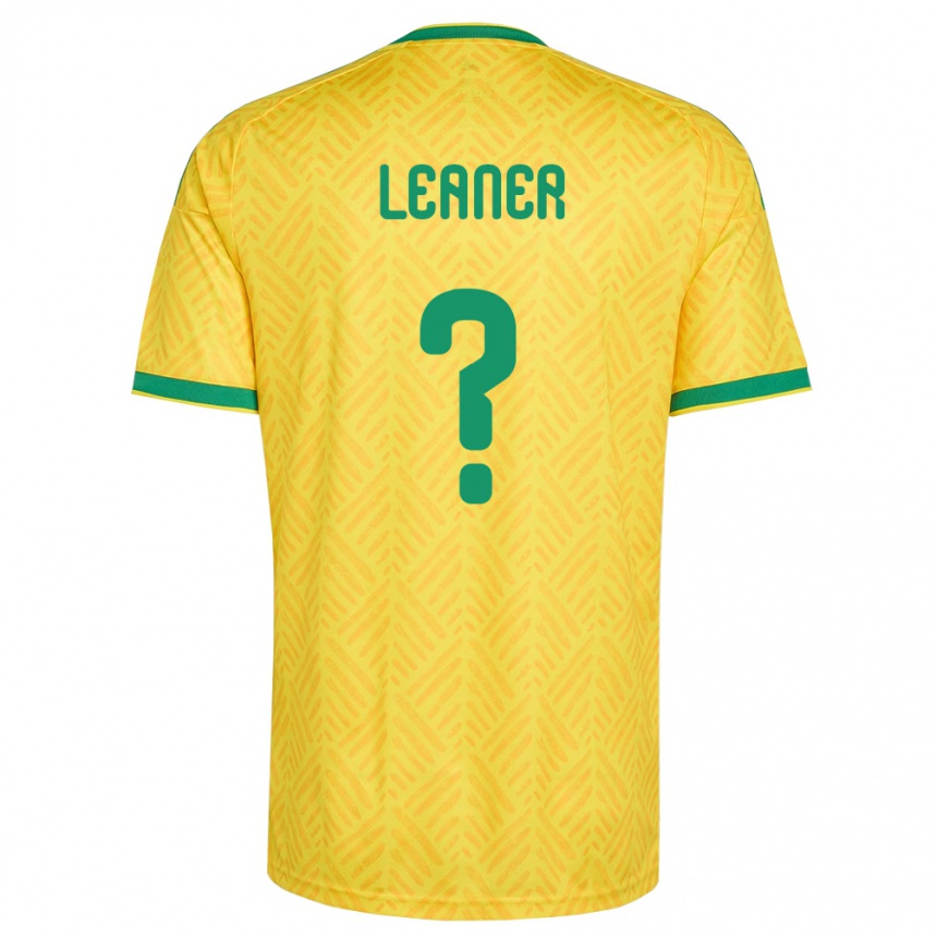 נשים כדורגל דרום אפריקה Renaldo Leaner #0 צהוב ירוק ג'רזי ביתית 26-28