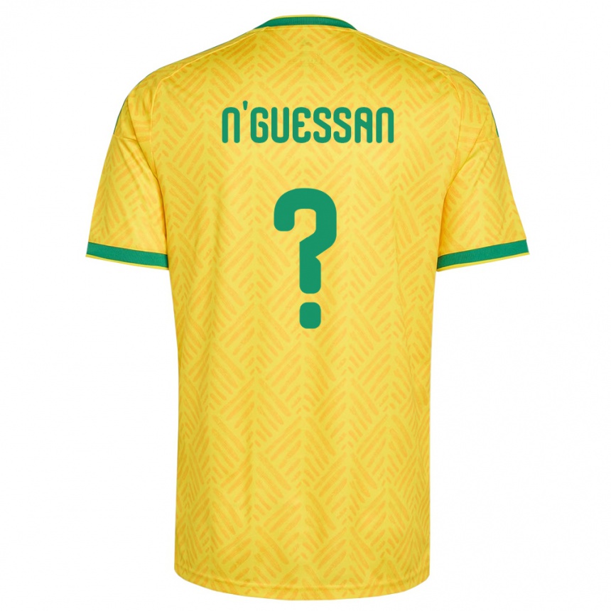 נשים כדורגל דרום אפריקה Siyabonga N'guessan #0 צהוב ירוק ג'רזי ביתית 26-28