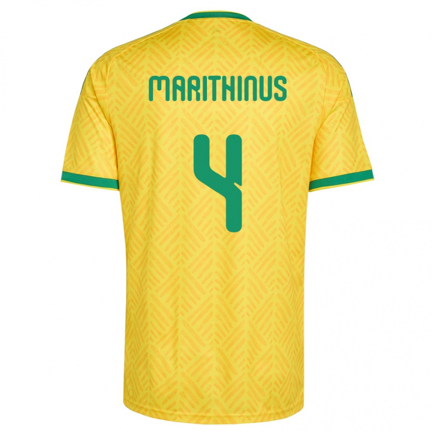 נשים כדורגל דרום אפריקה Liam Marithinus #4 צהוב ירוק ג'רזי ביתית 26-28