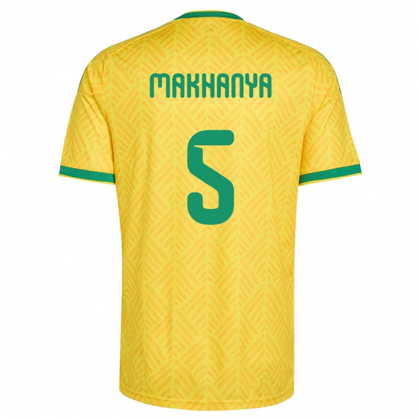 נשים כדורגל דרום אפריקה Olwethu Makhanya #5 צהוב ירוק ג'רזי ביתית 26-28