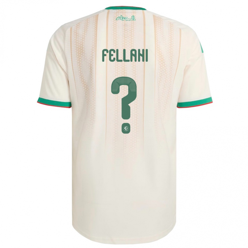 נשים כדורגל אלג'יריה Youcef Fellahi #0 שמנת ירוק אדום ג'רזי ביתית 26-28