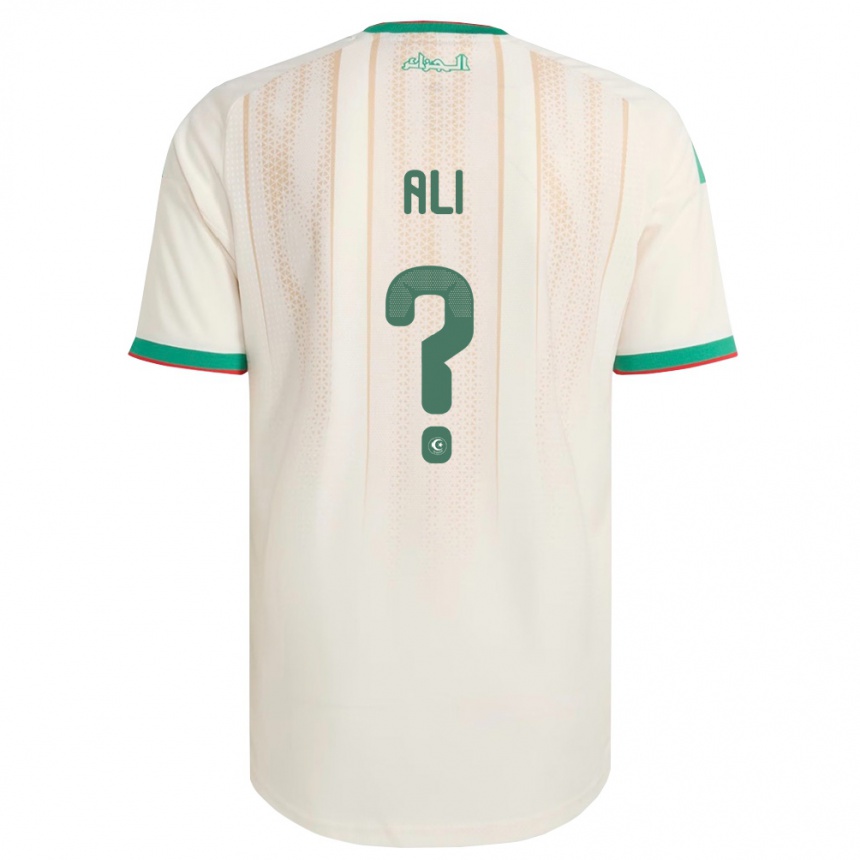 נשים כדורגל אלג'יריה Kéfren Ali #0 שמנת ירוק אדום ג'רזי ביתית 26-28