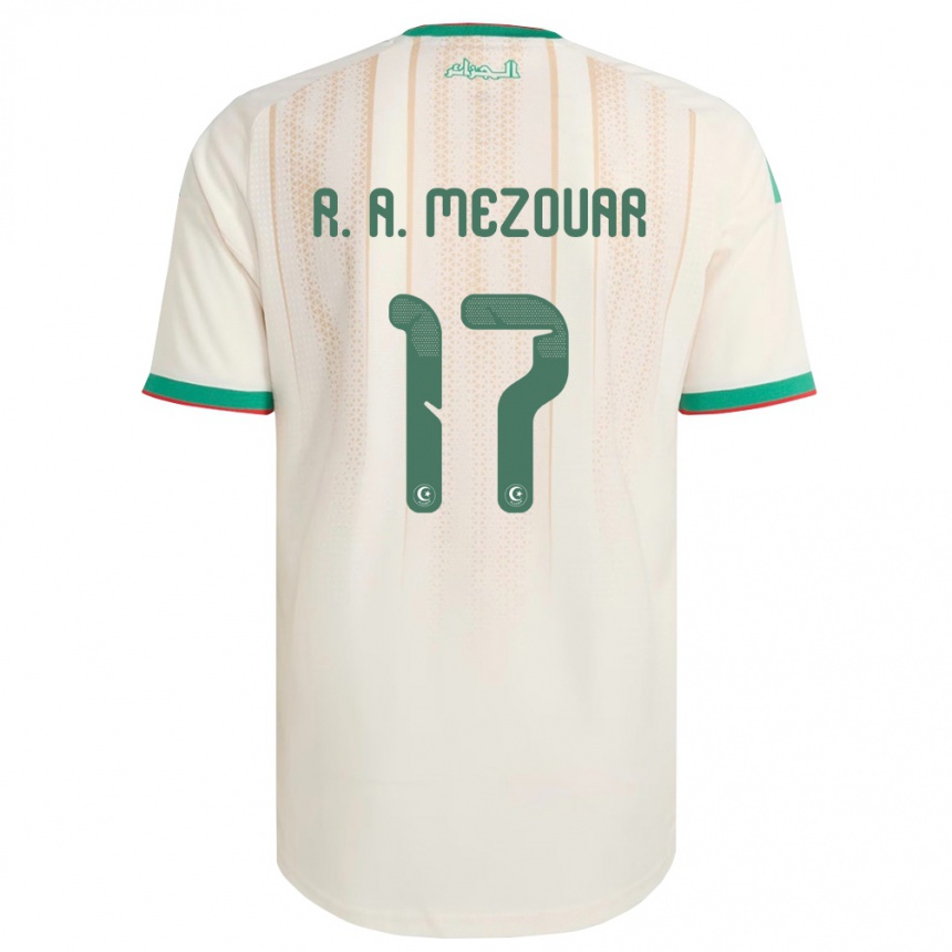 נשים כדורגל אלג'יריה Reda Abdelhamid Mezouar #17 שמנת ירוק אדום ג'רזי ביתית 26-28