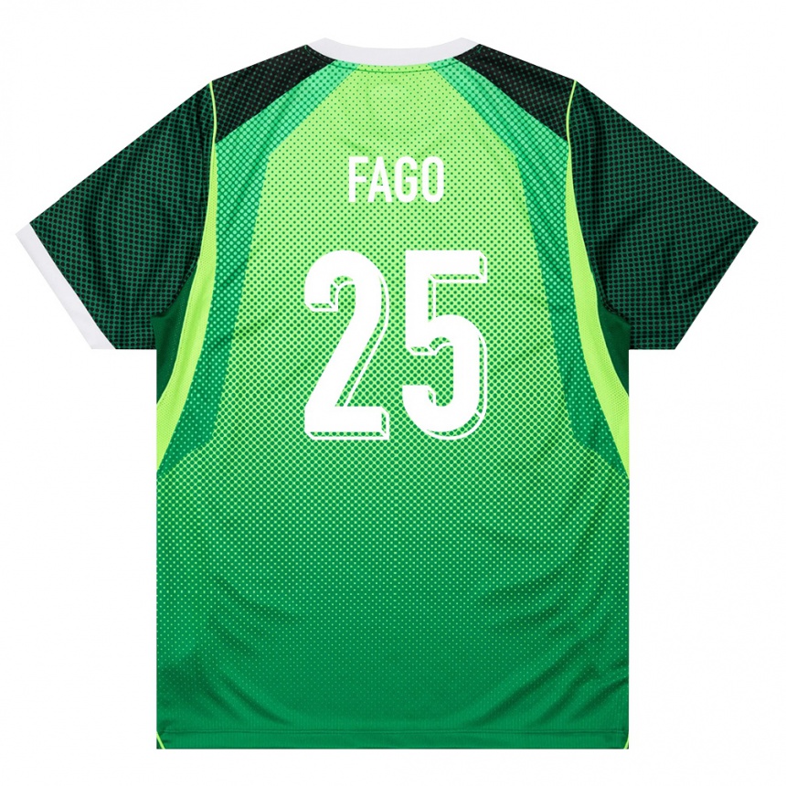 נשים כדורגל ניגריה Salim Fago Lawal #25 ירוק לבן ג'רזי ביתית 26-28
