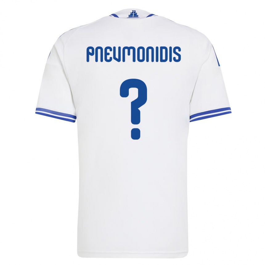 נשים כדורגל יוון Stavros Pnevmonidis #0 לבן כחול ג'רזי ביתית 26-28