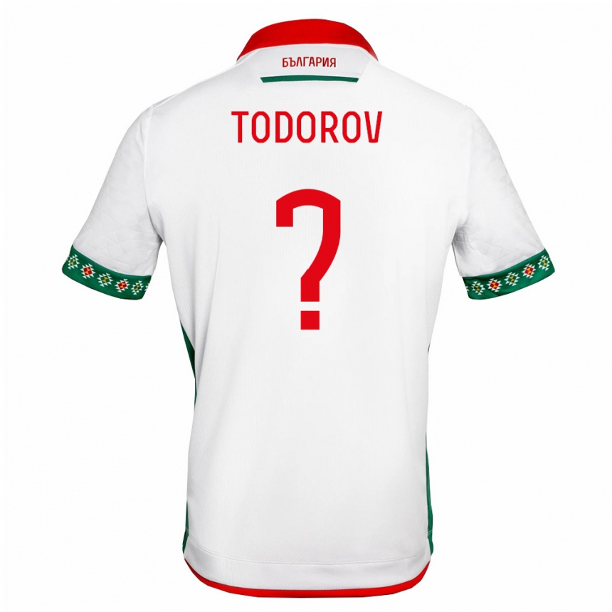 נשים כדורגל בולגריה Vitomir Todorov #0 לבן ירוק אדום ג'רזי ביתית 26-28
