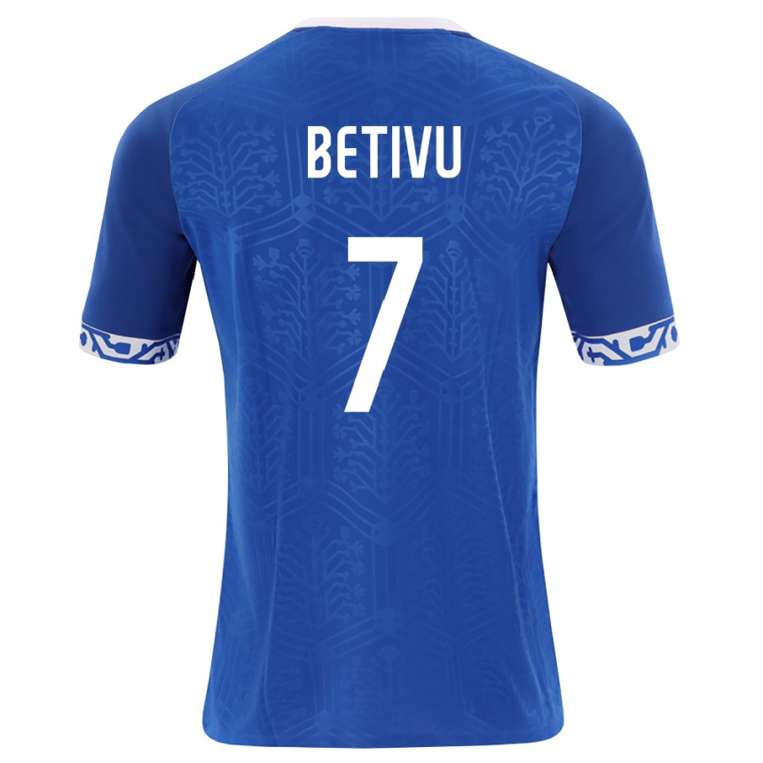 נשים כדורגל מולדובה Alexandru Bețivu #7 כחול מלכותי לבן ג'רזי ביתית 26-28