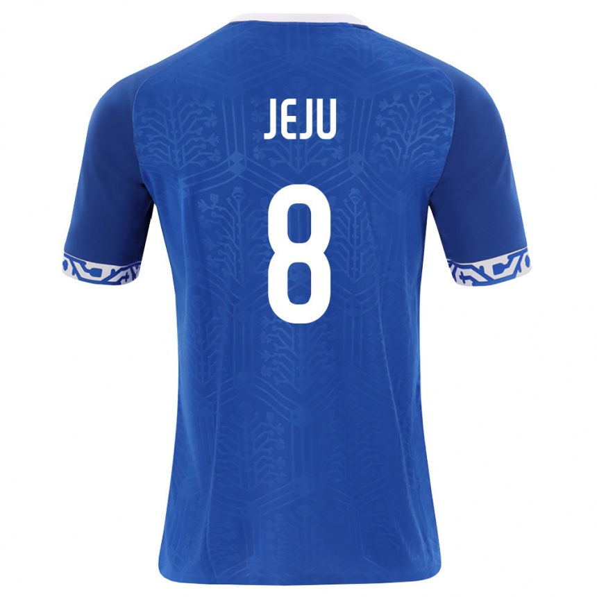 נשים כדורגל מולדובה Ivan Jeju #8 כחול מלכותי לבן ג'רזי ביתית 26-28