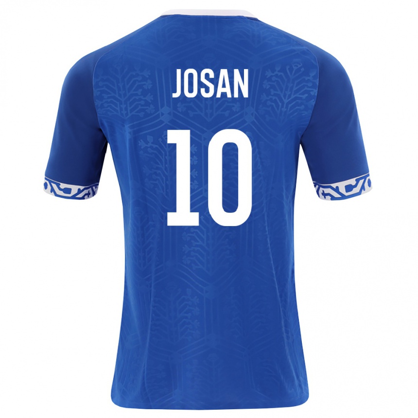נשים כדורגל מולדובה Nichita Josan #10 כחול מלכותי לבן ג'רזי ביתית 26-28