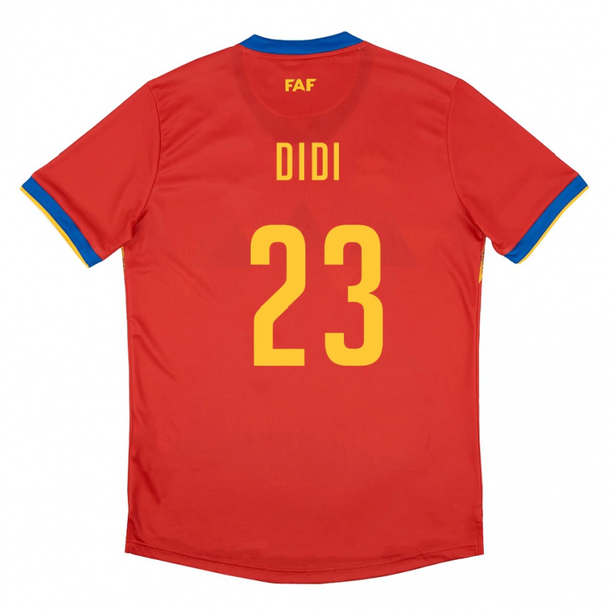 נשים כדורגל אנדורה Didi #23 אדום כחול צהוב ג'רזי ביתית 26-28