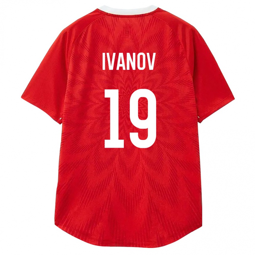 נשים כדורגל רוסיה Mikhail Ivanov #19 אדום לבן חום ג'רזי ביתית 26-28