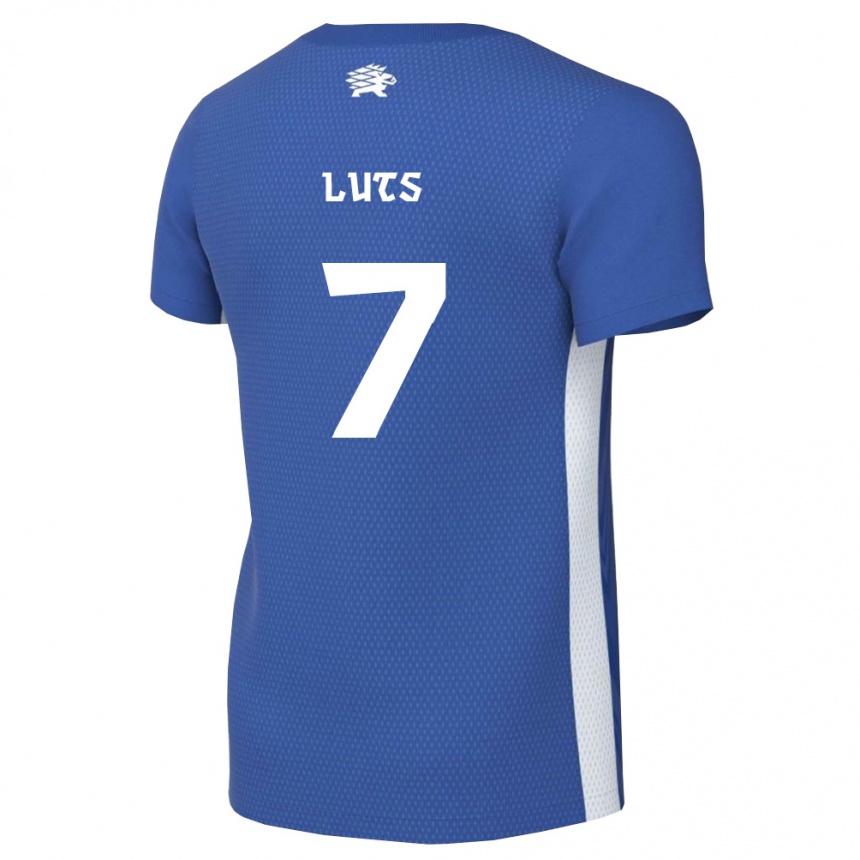 נשים כדורגל אסטוניה דניאל לוטס #7 כחול כהה לבן ג'רזי ביתית 26-28