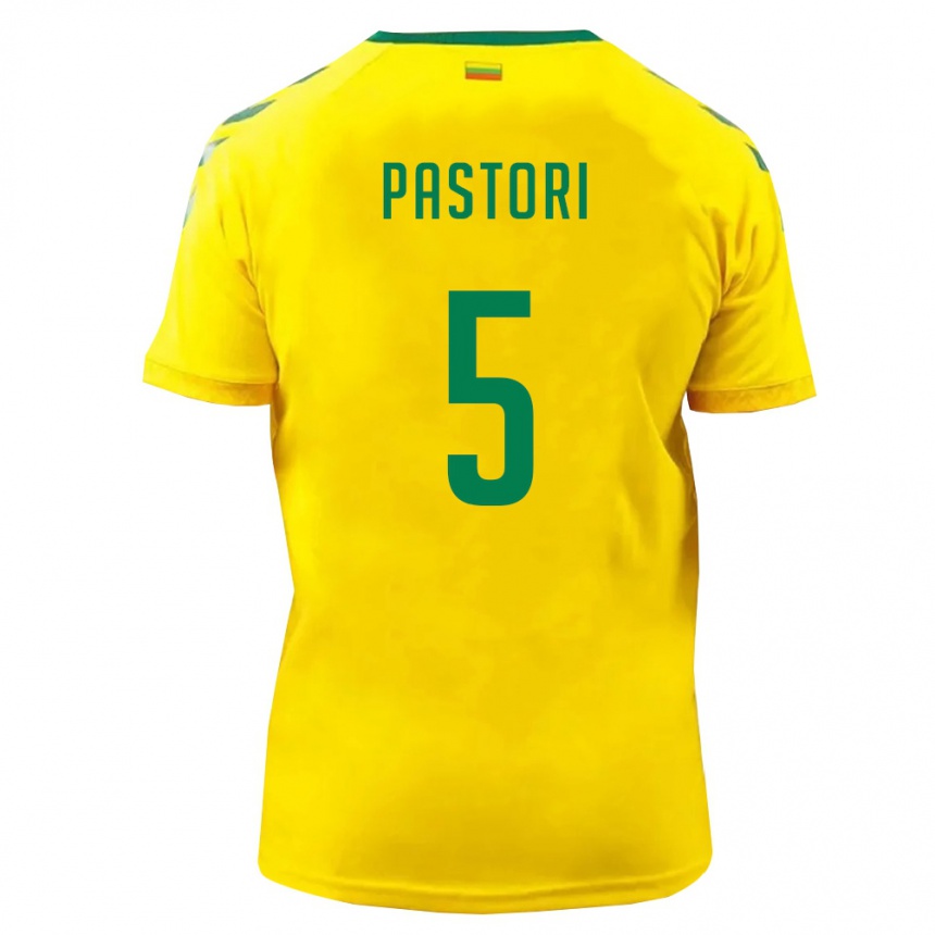 נשים כדורגל ליטא Matias Pastori #5 צהוב ירוק ג'רזי ביתית 26-28