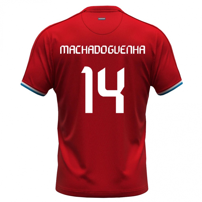 נשים כדורגל לוקסמבורג Antenory Machado Guenha #14 אדום לבן כחול ג'רזי ביתית 26-28