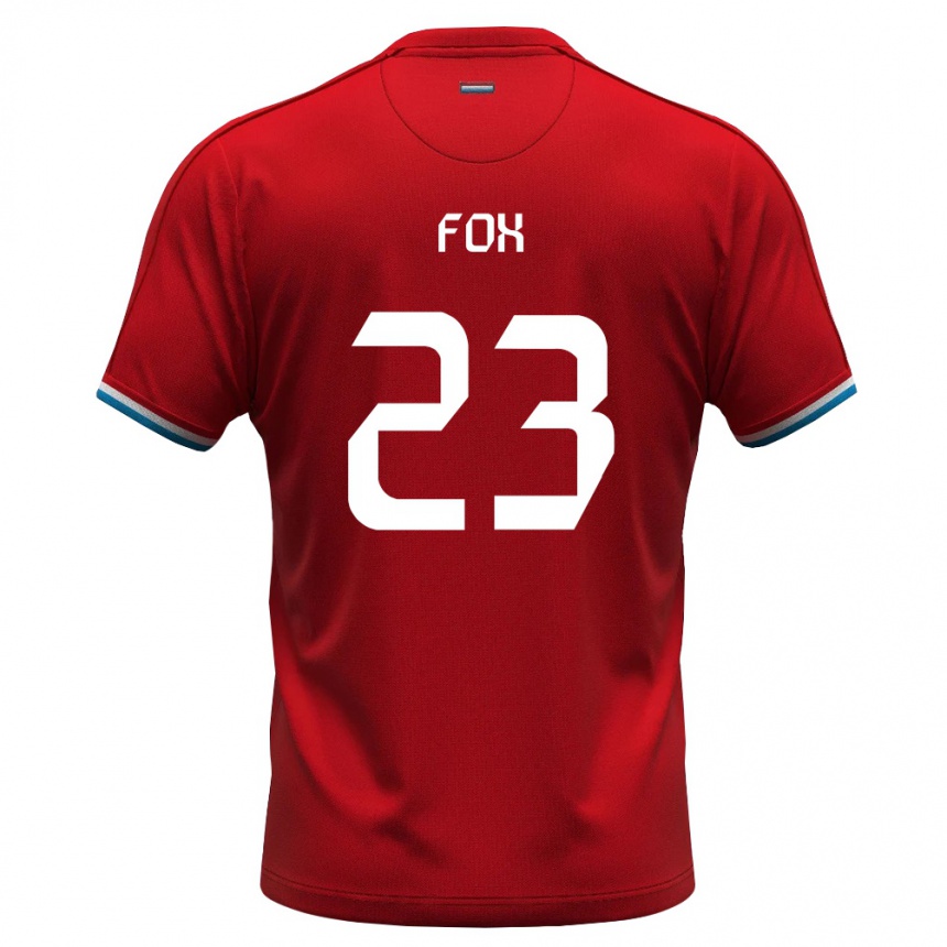 נשים כדורגל לוקסמבורג Lucas Fox #23 אדום לבן כחול ג'רזי ביתית 26-28
