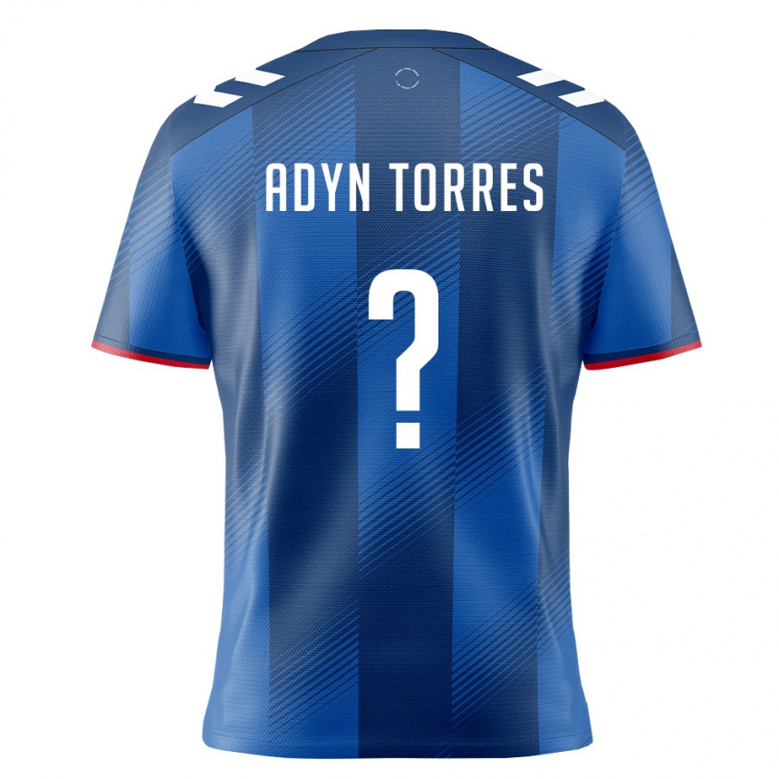 נשים כדורגל פוארטו ריקו Adyn Torres #0 כחול מלכותי אדום לבן ג'רזי ביתית 26-28