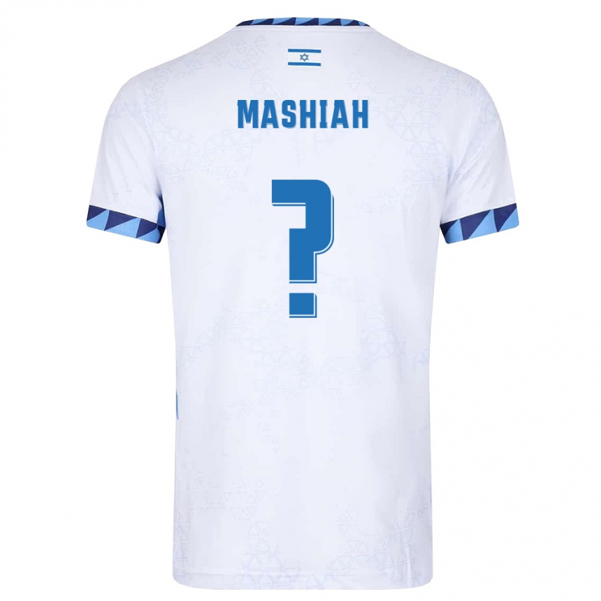 נשים כדורגל ישראל Amit Mashiah #0 לבן כחול בהיר ג'רזי ביתית 26-28
