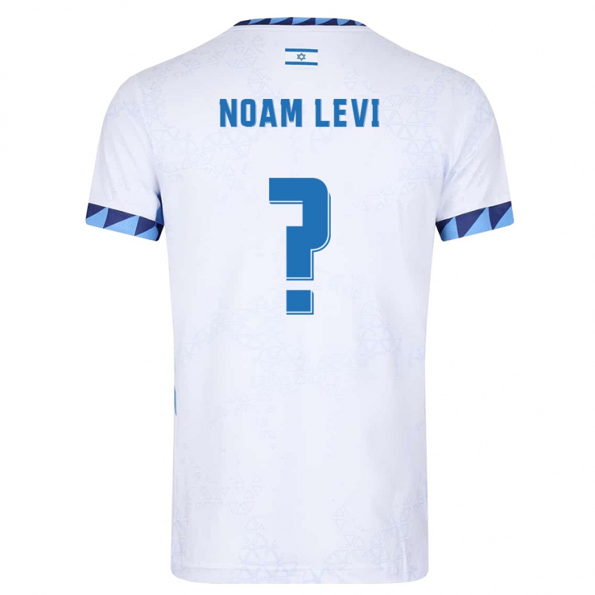 נשים כדורגל ישראל Noam Levi #0 לבן כחול בהיר ג'רזי ביתית 26-28