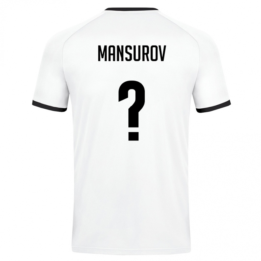 נשים כדורגל אוזבקיסטן Mukhammadjon Mansurov #0 לבן ירוק כהה הרחק ג'רזי 26-28