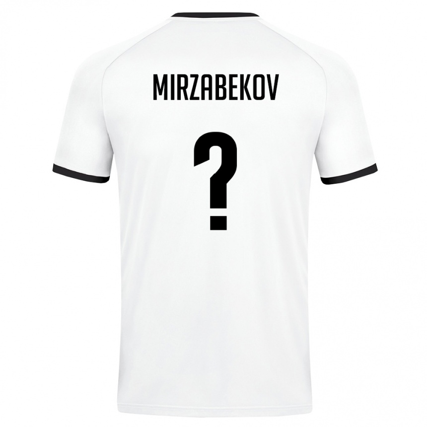 נשים כדורגל אוזבקיסטן Damir Mirzabekov #0 לבן ירוק כהה הרחק ג'רזי 26-28