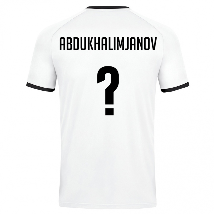 נשים כדורגל אוזבקיסטן Timur Abdukhalimjanov #0 לבן ירוק כהה הרחק ג'רזי 26-28
