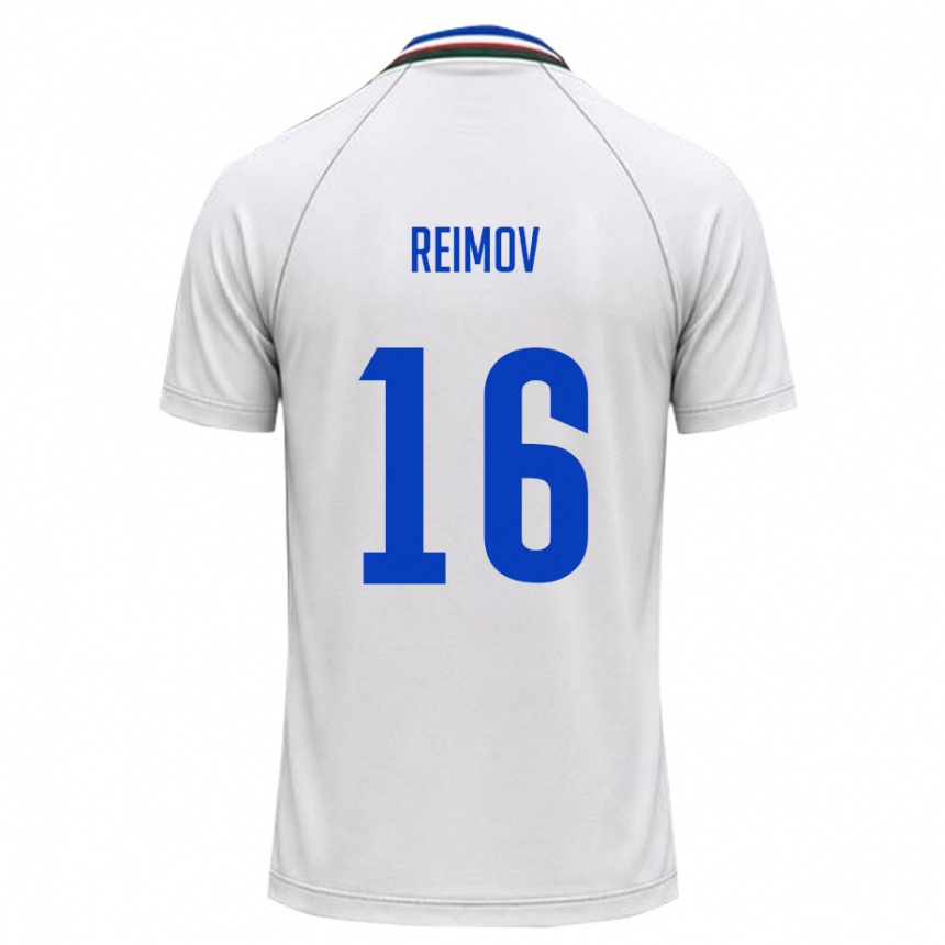 נשים כדורגל אוזבקיסטן Mukhammedali Reimov #16 לבן ירוק כהה הרחק ג'רזי 26-28