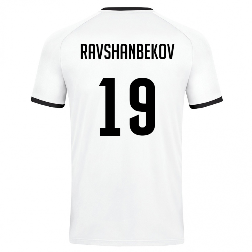 נשים כדורגל אוזבקיסטן Akhrorbek Ravshanbekov #19 לבן ירוק כהה הרחק ג'רזי 26-28