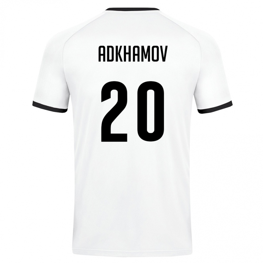 נשים כדורגל אוזבקיסטן Mukhammadali Adkhamov #20 לבן ירוק כהה הרחק ג'רזי 26-28
