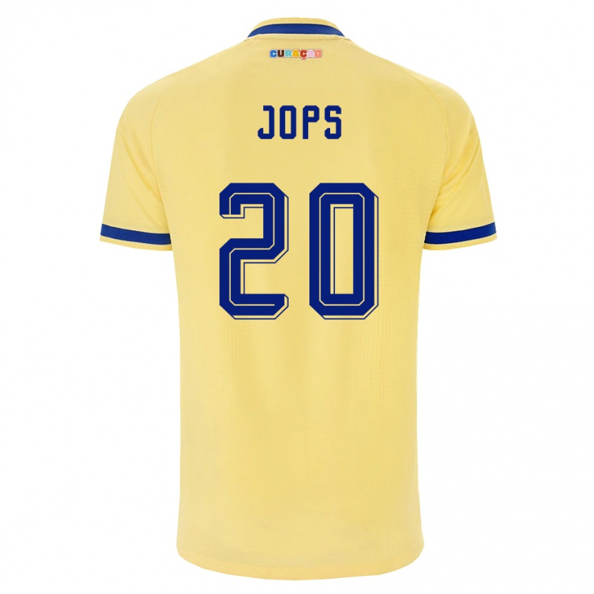 נשים כדורגל קוראסאו Arynel Jops #20 צהוב כהה ורוד הרחק ג'רזי 26-28