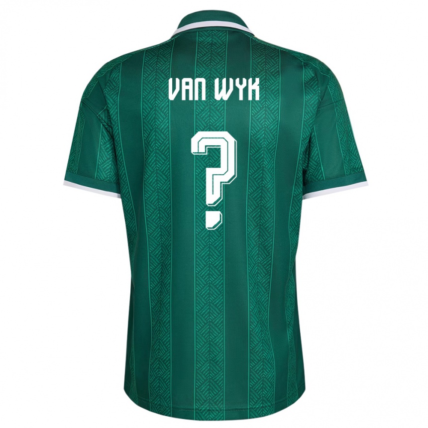 נשים כדורגל דרום אפריקה אנטוניו ואן וויק #0 ירוק לבן זהב הרחק ג'רזי 26-28