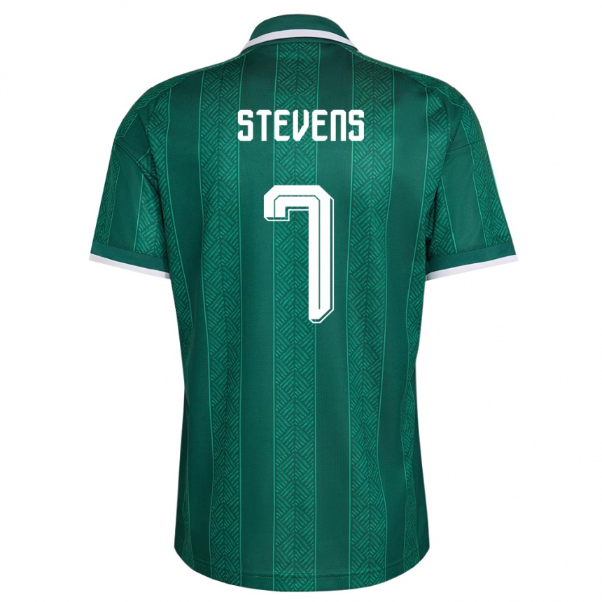 נשים כדורגל דרום אפריקה Selwyn Stevens #7 ירוק לבן זהב הרחק ג'רזי 26-28