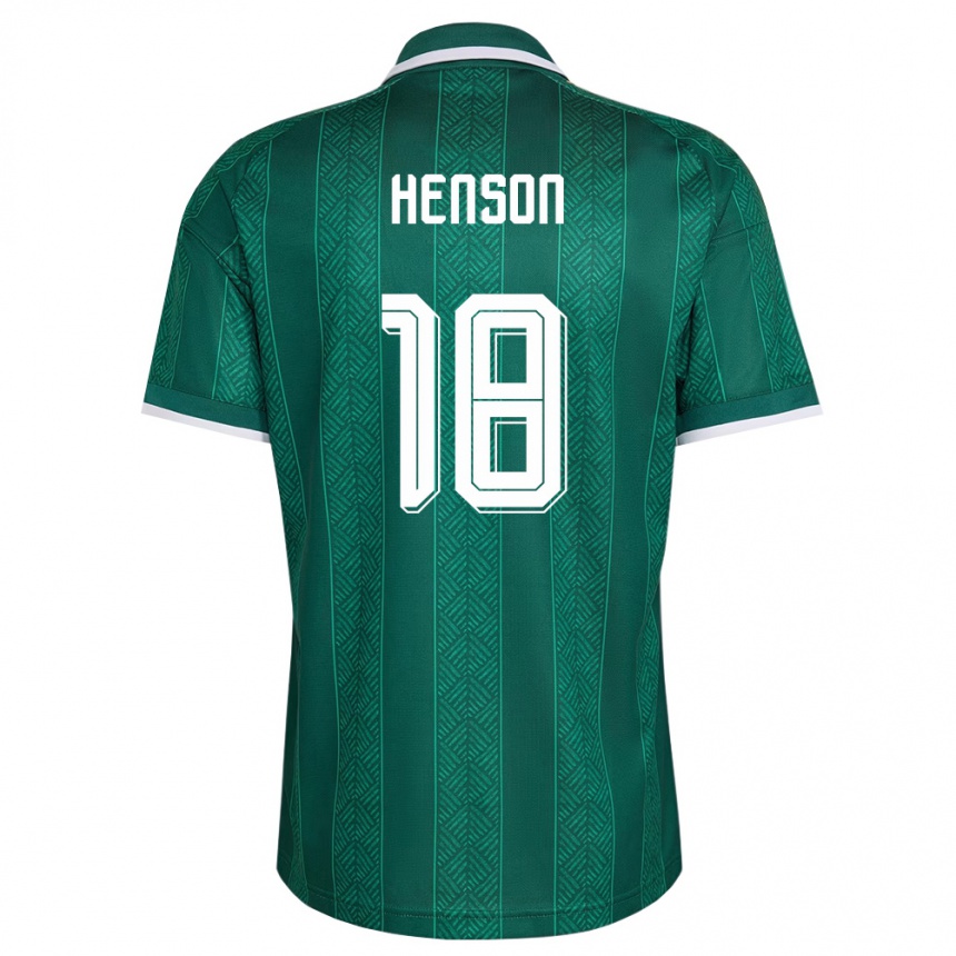 נשים כדורגל דרום אפריקה Will Henson #18 ירוק לבן זהב הרחק ג'רזי 26-28