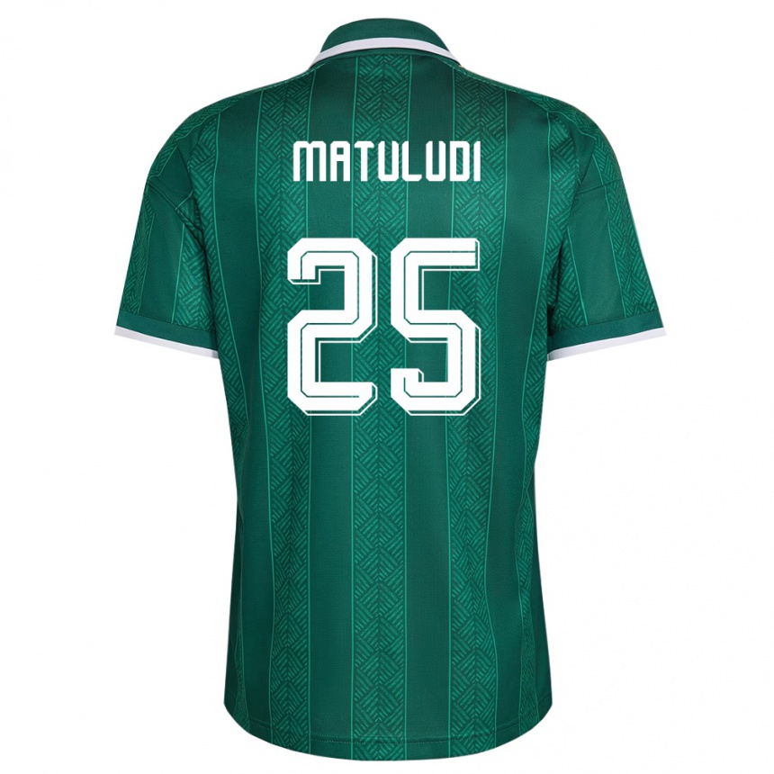 נשים כדורגל דרום אפריקה Thabang Matuludi #25 ירוק לבן זהב הרחק ג'רזי 26-28