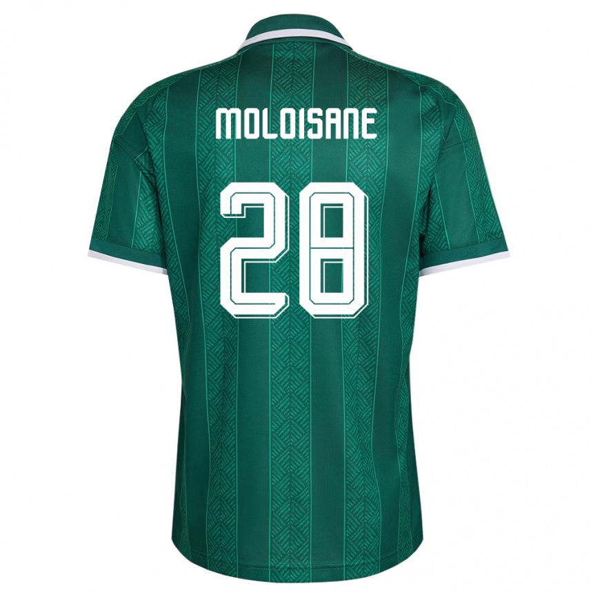 נשים כדורגל דרום אפריקה Thabo Moloisane #28 ירוק לבן זהב הרחק ג'רזי 26-28