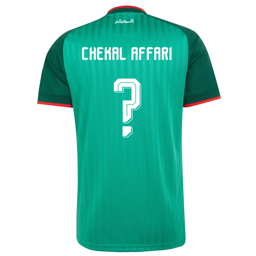 נשים כדורגל אלג'יריה Hadji Chekal Affari #0 ירוק אדום לבן הרחק ג'רזי 26-28