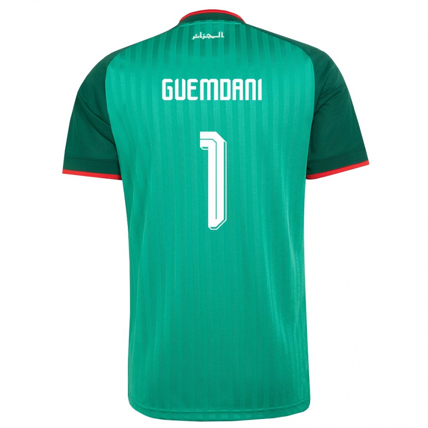 נשים כדורגל אלג'יריה Ivan Guemdani #1 ירוק אדום לבן הרחק ג'רזי 26-28