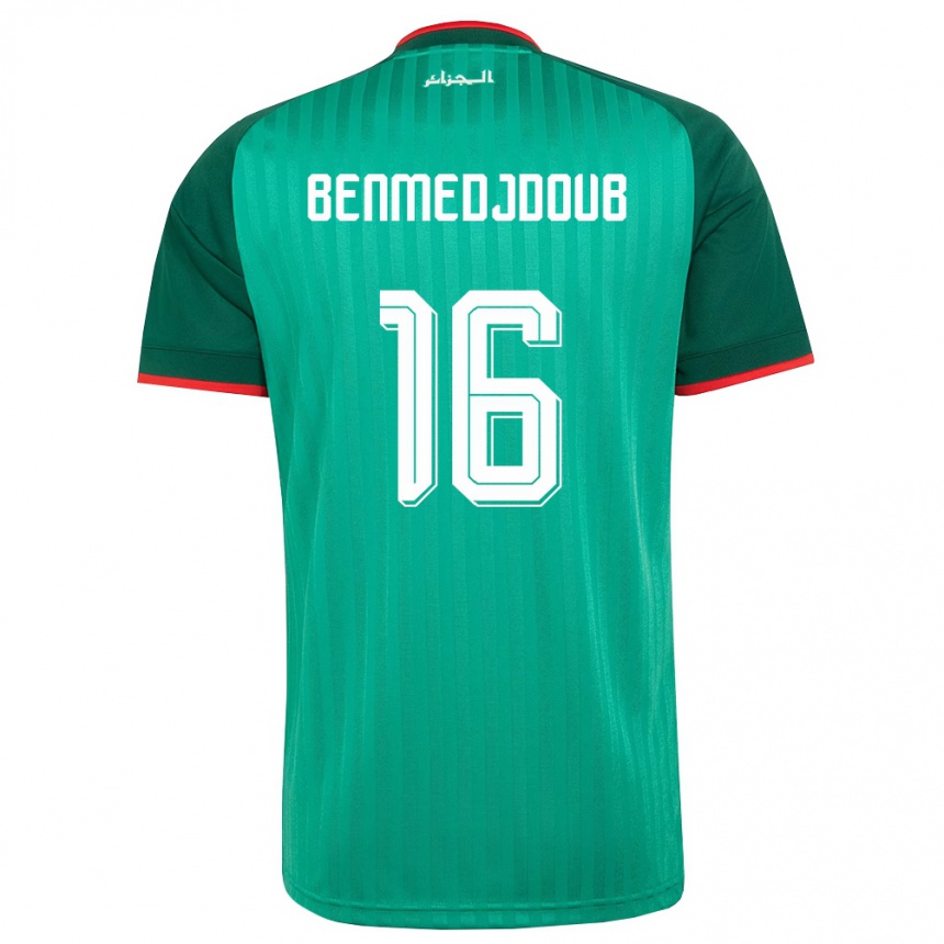 נשים כדורגל אלג'יריה Nazim Benmedjdoub #16 ירוק אדום לבן הרחק ג'רזי 26-28