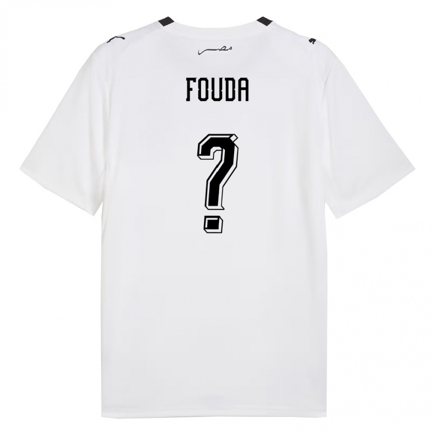 נשים כדורגל מצרים Omar Fouda #0 לבן אפור שחור הרחק ג'רזי 26-28